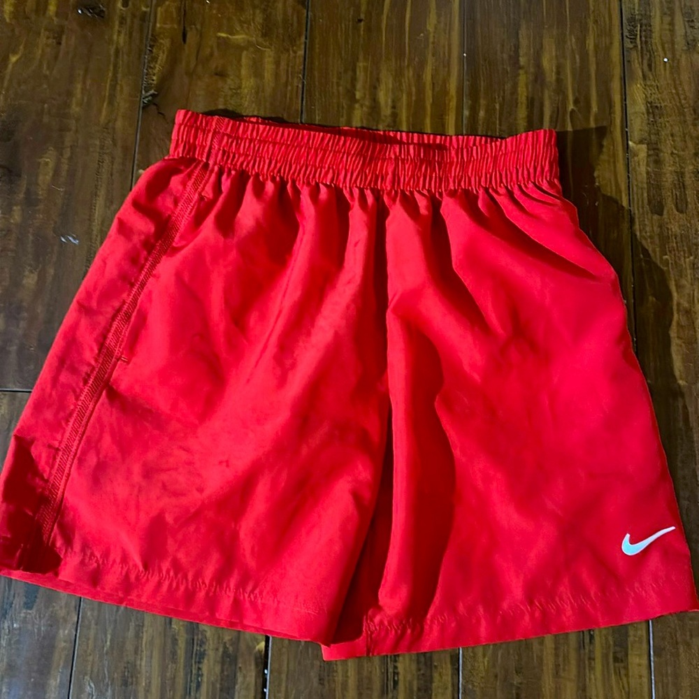 Nike Boys Red Training Dri Fit Shorts - Youth S